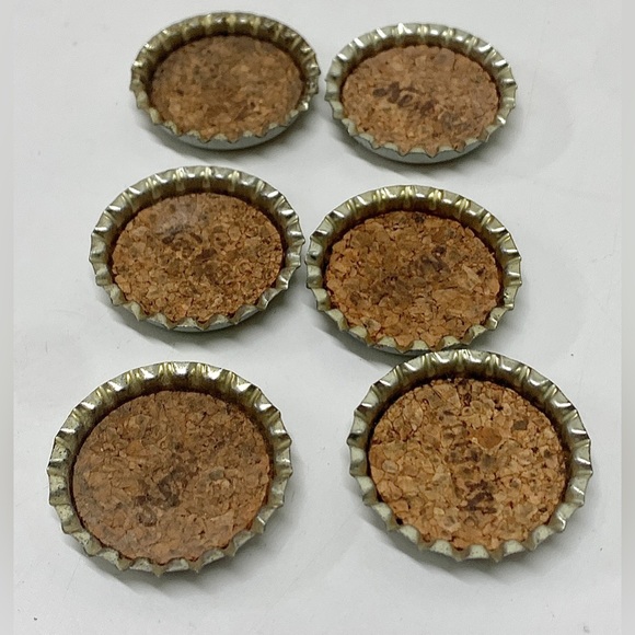 Antique Unused Cork Lined NESBITT’S ORANGE DRINK Soda Bottle Caps (lot of 6) - Picture 7 of 8